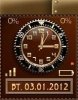 Leather and gold clock